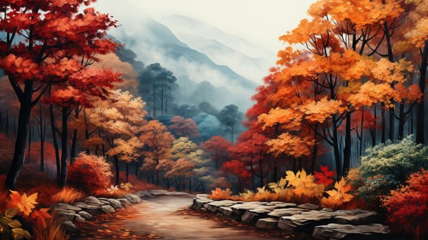 Abstract outdoor natural background, beautiful landscape colorful painting, . High quality photo