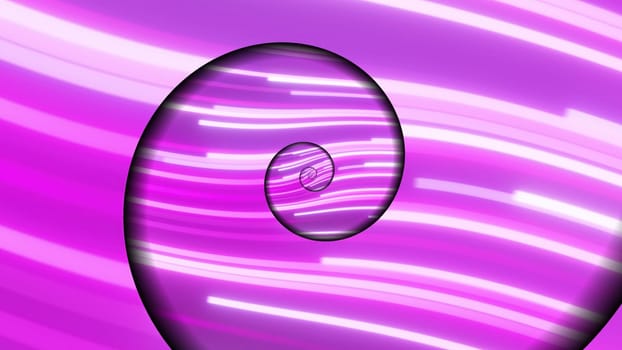 Spiral neon lines. Computer generated 3d render