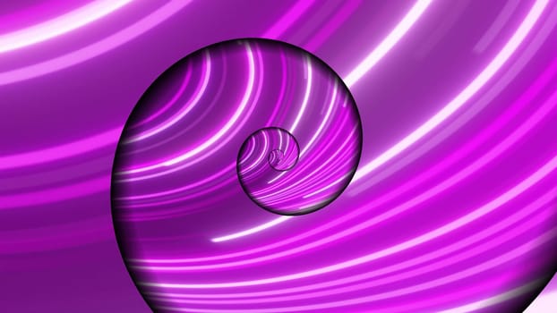Spiral neon lines. Computer generated 3d render