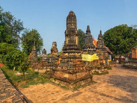 Wat Cherng Tha temple, Unesco World Heritage site, in Phra Nakhon Si Ayutthaya by day, Thailand