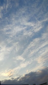 Blue light sky nature white clouds whether background . High quality photo