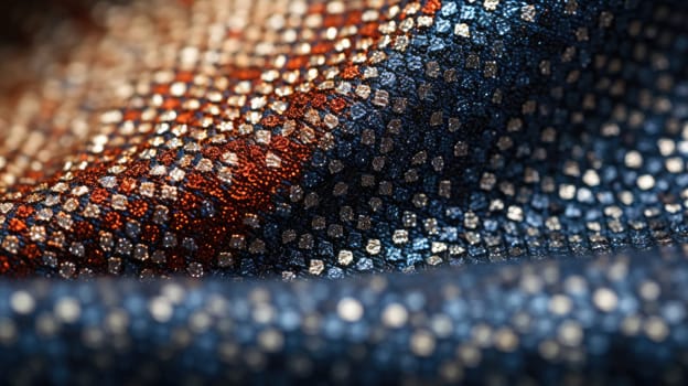 Close-up view of the textured fabric pattern as background AI