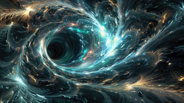 A highly detailed computer-generated image of a spiral vortex in high definition.