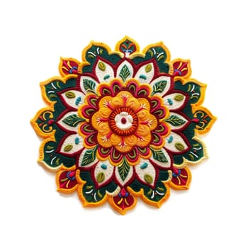 Diwali Rangoli flower petals ornament ai generated image