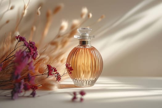 Mockup luxury perfume bottle. cosmetic concept. Generative AI.