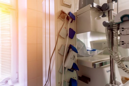 Interior of new operating room with equipment in a modern clinic