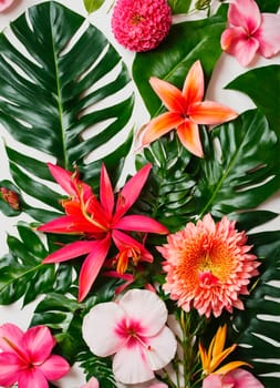 beautiful background with tropical flowers. Selective focus. nature.