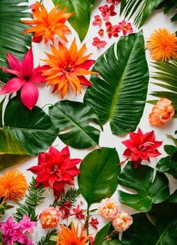 beautiful background with tropical flowers. Selective focus. nature.