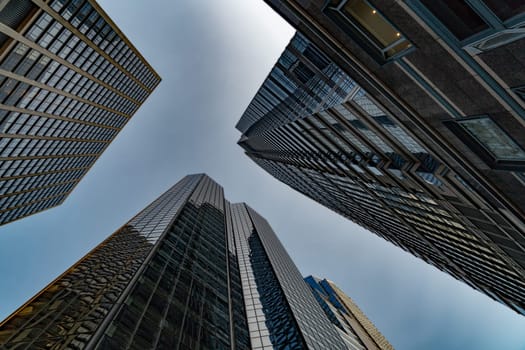 philadelphia skyscrapers view bottom to up