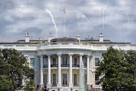 White House in Washington DC view