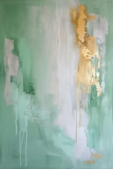 Abstract Picture Pale Green and Gold, Ideal for Modern Home Decor.