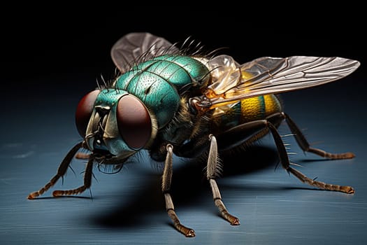 Macro photo of a fly.