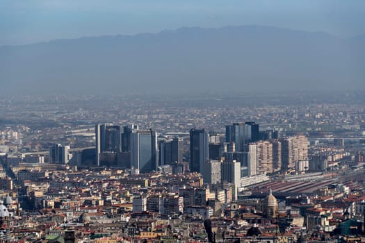 Naples aerial view panorama cityscape