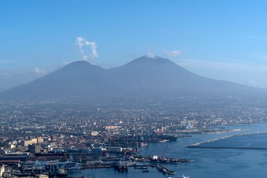 Naples aerial view panorama cityscape