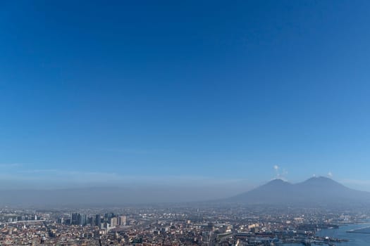 Naples aerial view panorama cityscape