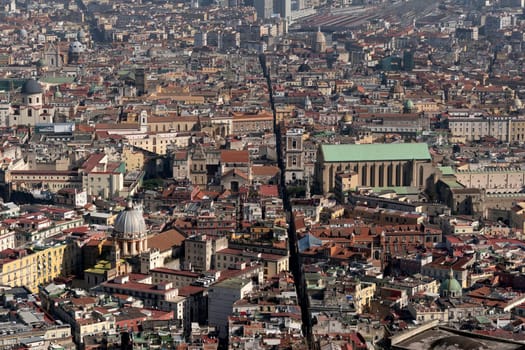 Naples aerial view panorama cityscape