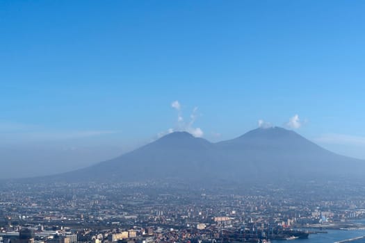 Naples aerial view panorama cityscape
