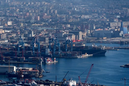 Naples aerial view panorama cityscape