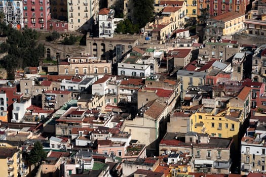 Naples aerial view panorama cityscape