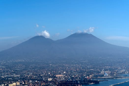 Naples aerial view panorama cityscape