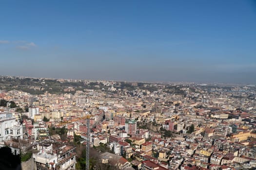 Naples aerial view panorama cityscape