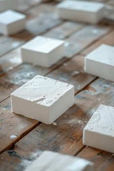 Styrofoam Board Detail: Versatile Material for Packing and Insulation Projects. Expanded polystyrene plates. A stack of building materials for house insulation