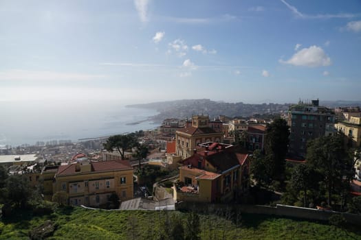 Naples aerial view panorama cityscape