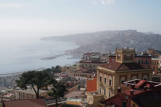 Naples aerial view panorama cityscape