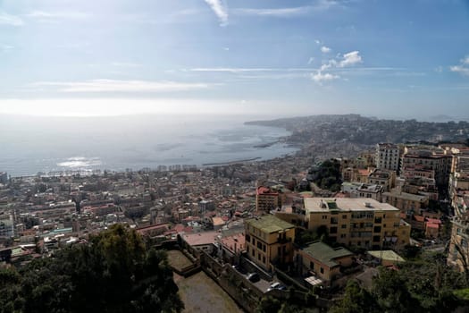 Naples aerial view panorama cityscape