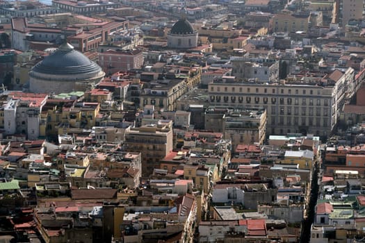 Naples aerial view panorama cityscape