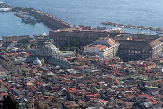 Naples aerial view panorama cityscape