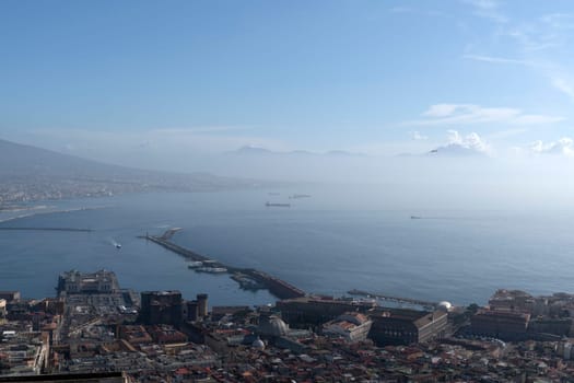 Naples aerial view panorama cityscape