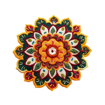 Diwali Rangoli flower petals ornament ai generated image