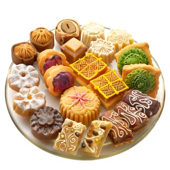 Diwali plate of a indian traditional sweets ai generated image