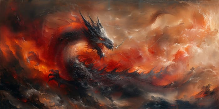 Chinese New Year dragon watercolor background