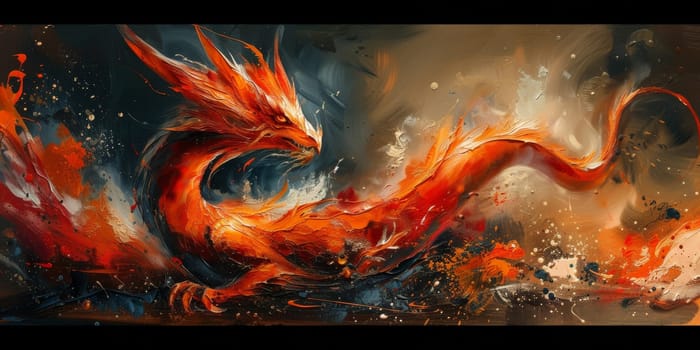 Chinese New Year dragon watercolor background