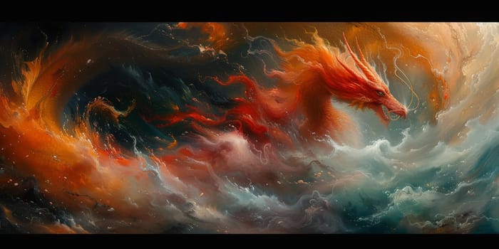 Chinese New Year dragon watercolor background