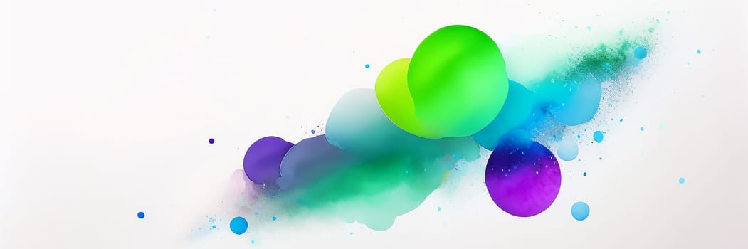 Abstract watercolor background in rainbow colors. Generative AI