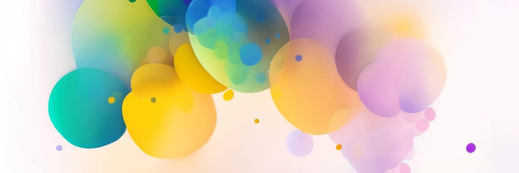 Abstract watercolor background in rainbow colors. Generative AI