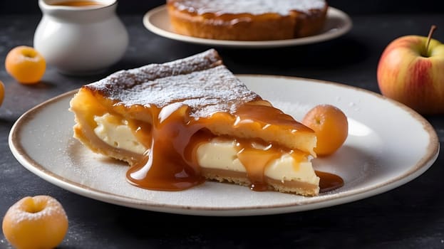 Caramel-Infused Apple Tart Served Upside-Down.