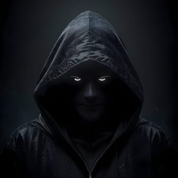 The dark web hooded hacker banner.