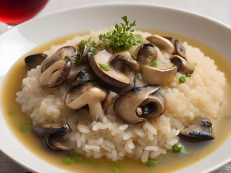 Mushroom Medley. Exploring the Richness of Risotto Craftsmanship.