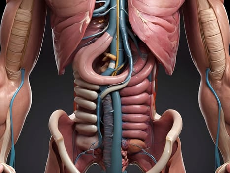 Strategic Placement of Internal Organs in the Abdominal Region.