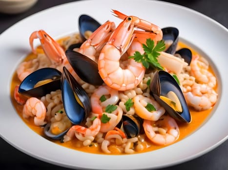 Tidal Temptation: Pasta's Culinary Journey with a Variety of Seafood.
