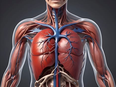 Revealing the Intricacies of the Human Body, Focused on the Heart.