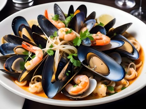 Maritime Fusion: Savoring the Bounty of Mixed Seafood on Pasta