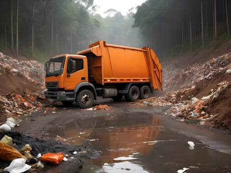 Contrasting Realities. A Thought-Provoking Image of Human Waste and Nature.