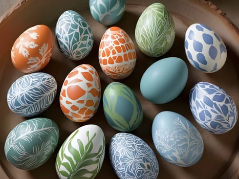 Floral Finesse: Easter Eggs Blooming with Ecological Motifs.