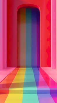 Colorful arch lgbt symbol background ai generated image