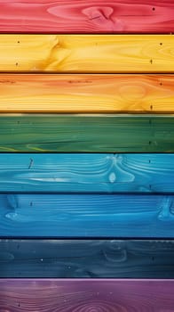 Wooden board painted in lgbtq colors ai generated image